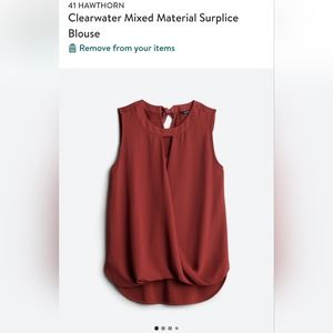 41Hawthorn Burgundy Blouse, size L. NWT.